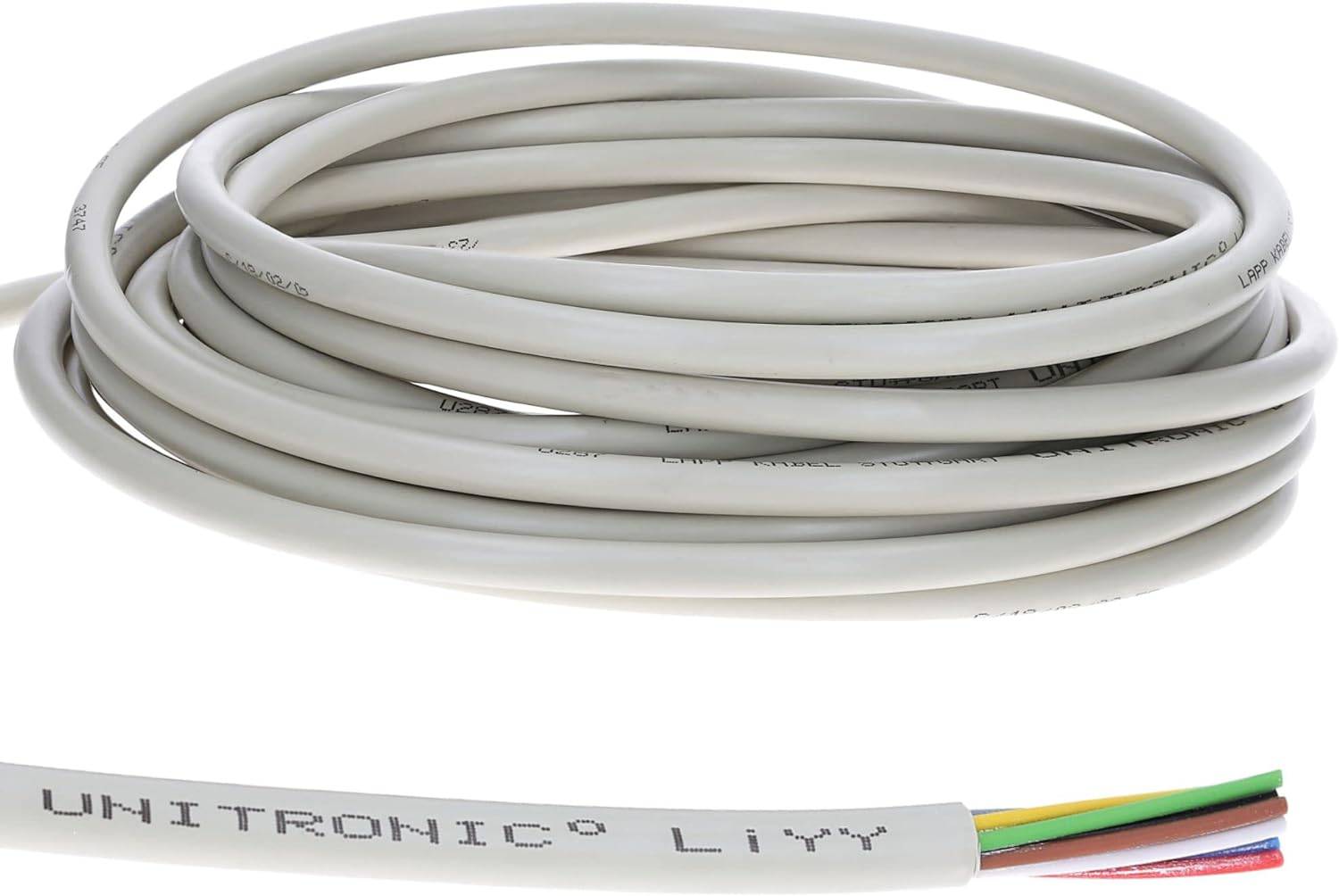 10 Meter Lapp 0028608 UNITRONIC LiYY PVC-Datenleitung 8x0,75 mm² I Signalleitung I Klingelkabel I Verlängerung LED Kabel-0