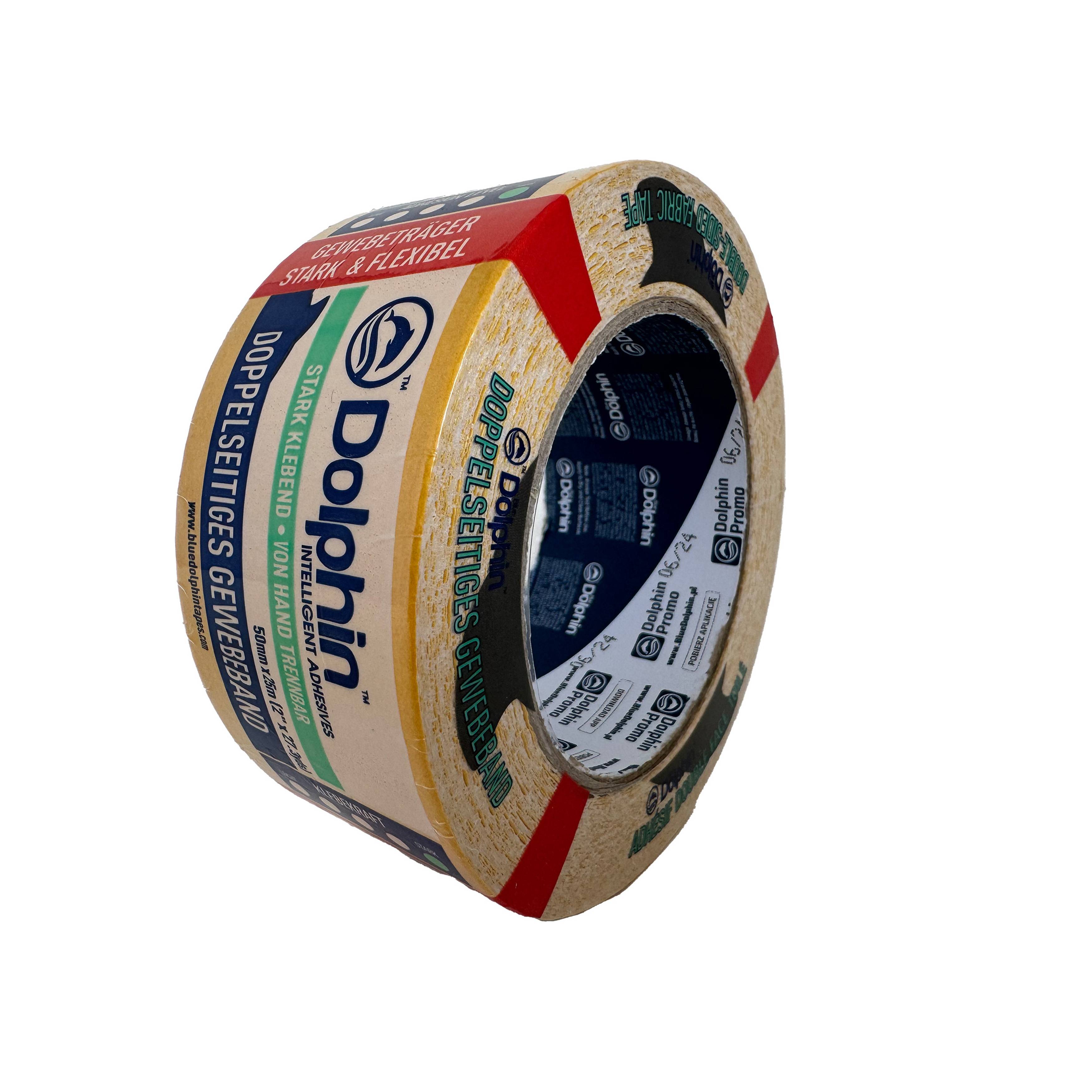 Doppelseitiges Gewebeklebeband 50mm x 25m-1