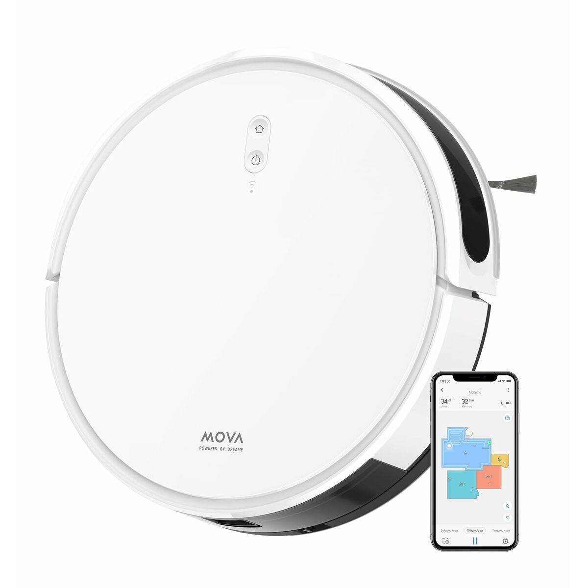Mova M1, Beutellos, Weiß, Rund, 0,3 l, 0,22 l, LiDAR-1