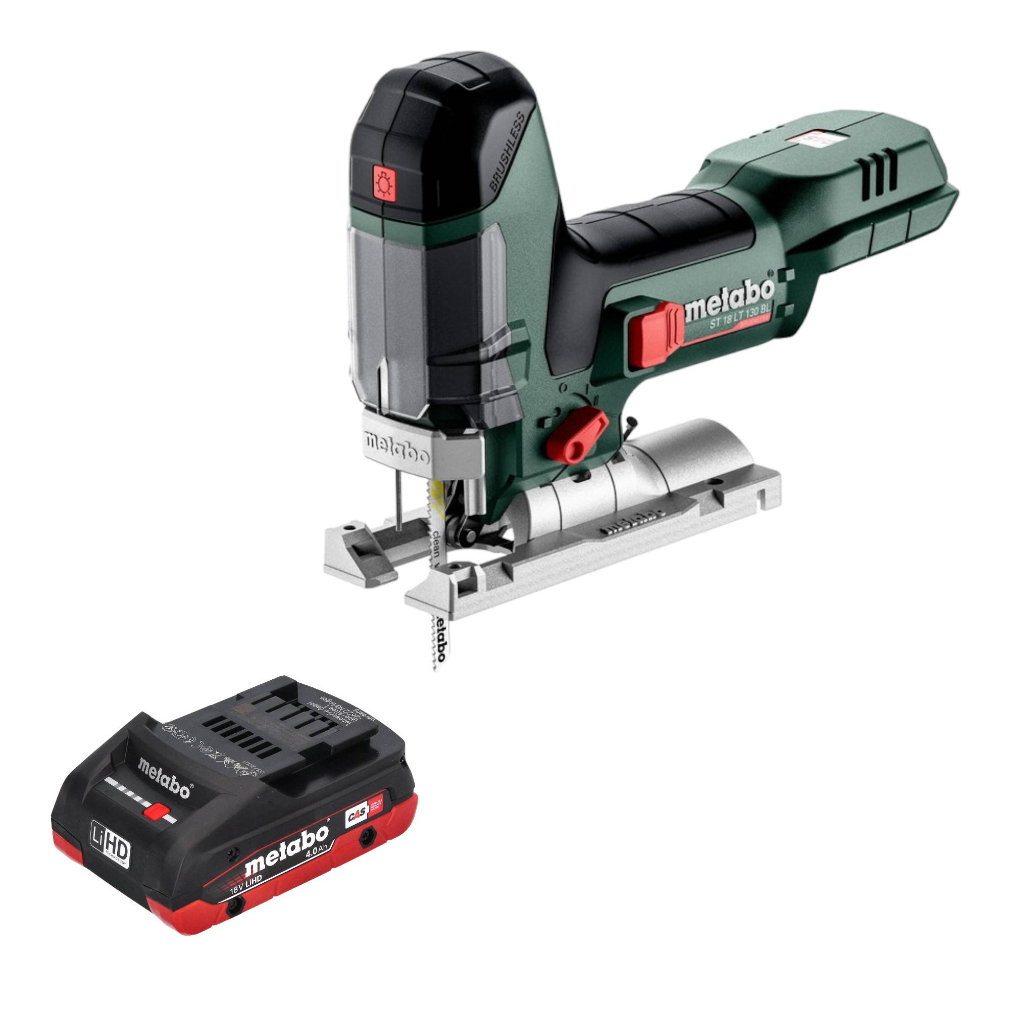 Metabo ST 18 LT 130 BL Akku Stichsäge 18 V 130 mm Brushless + 1x LiHD Akku 4,0 Ah - ohne Ladegerät-0
