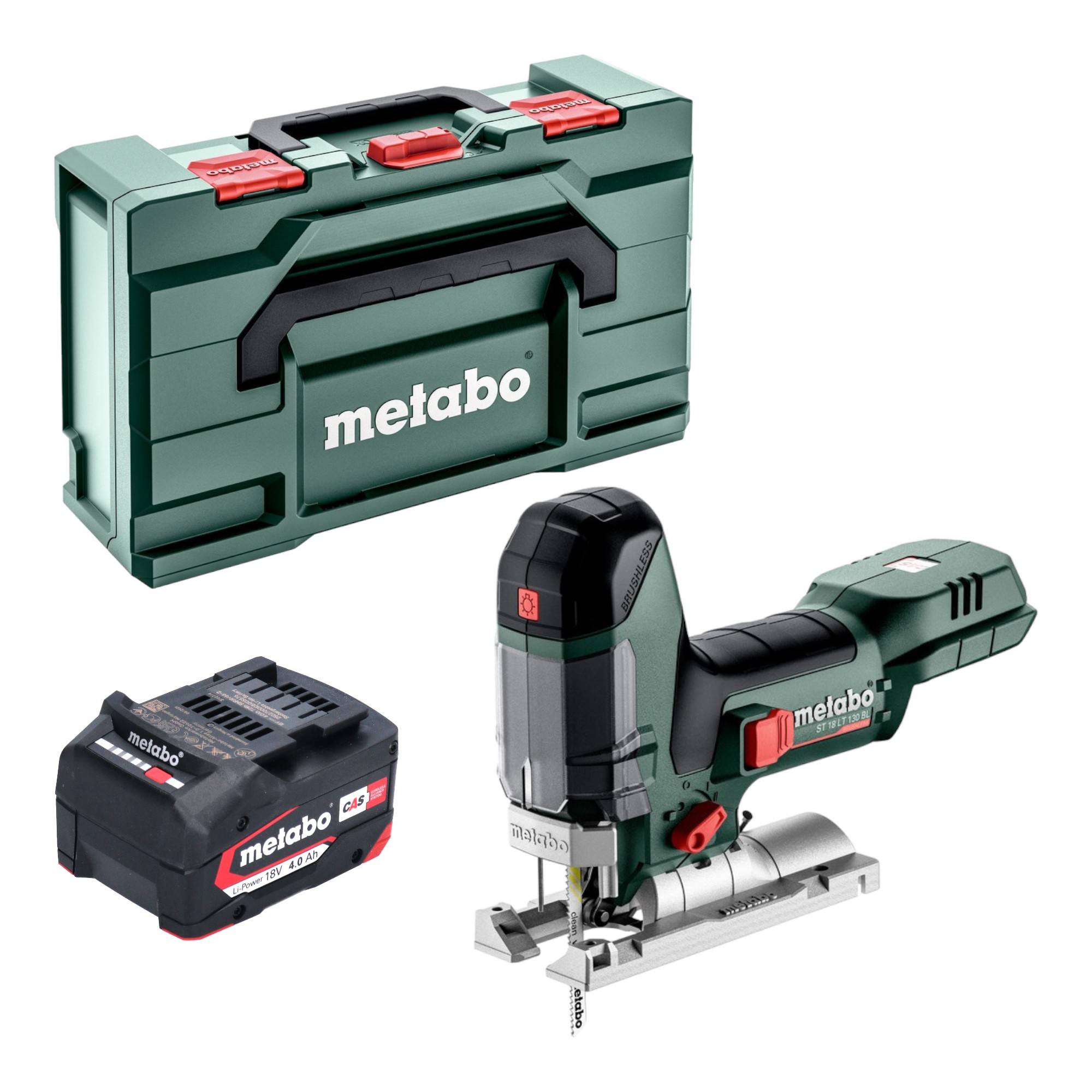 Metabo ST 18 LT 130 BL Akku Stichsäge 18 V 130 mm Brushless + 1x Akku 4,0 Ah + Metabox - ohne Ladegerät-0