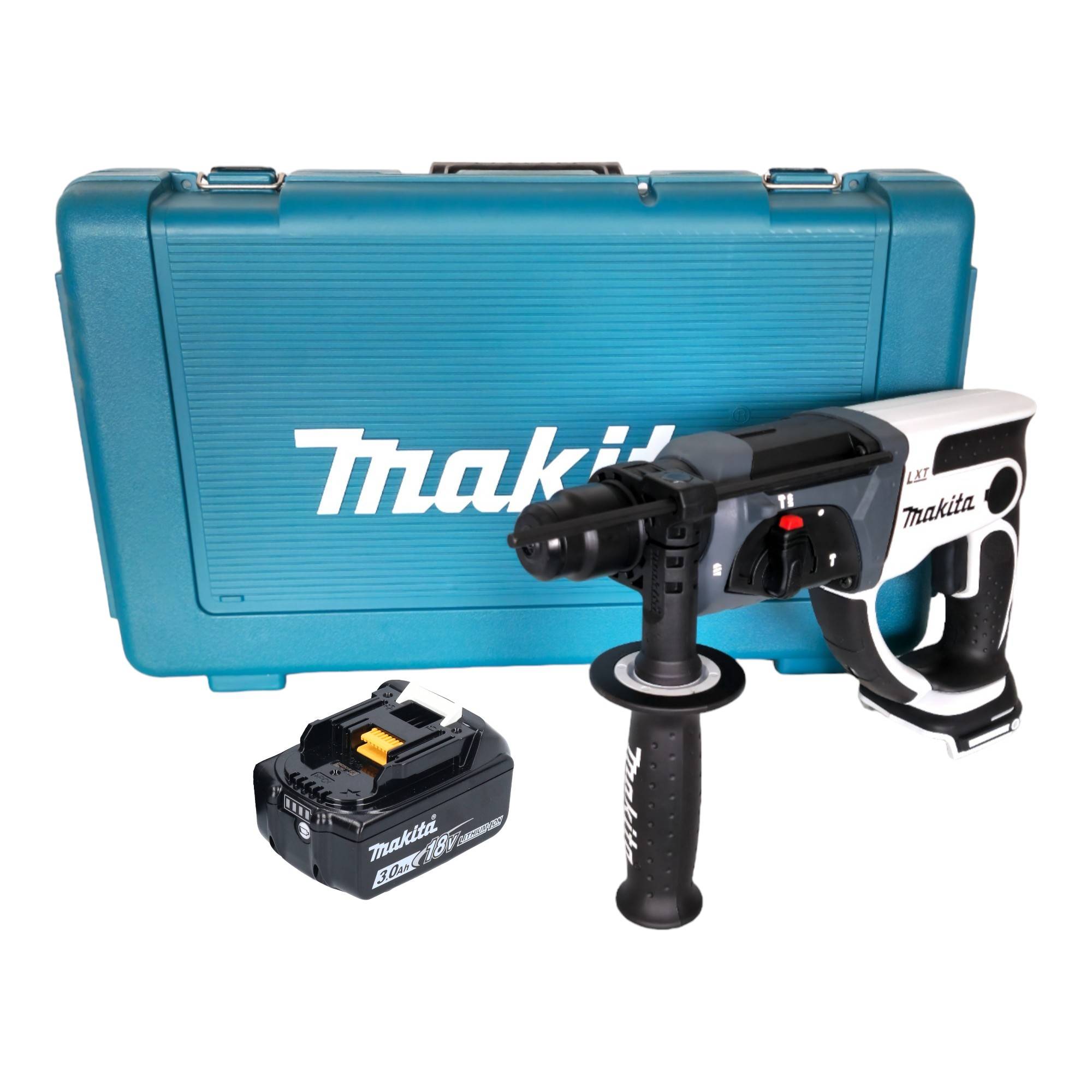 Makita DHR 202 F1W Akku Bohrhammer 18 V 20 mm 2,0 J weiß + 1x Akku 3,0 Ah + Koffer - ohne Ladegerät-0