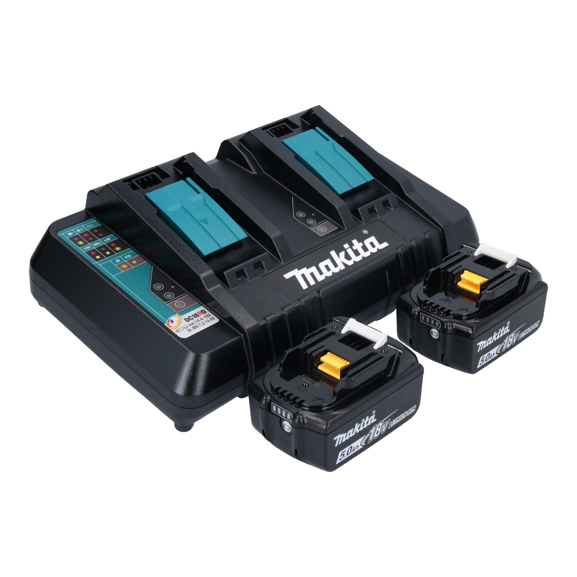 Makita DLM 480 PT2 Akku Rasenmäher 36 V ( 2x 18 V ) 48 cm 62 l + 2x Akku 5,0 Ah + Ladegerät-4