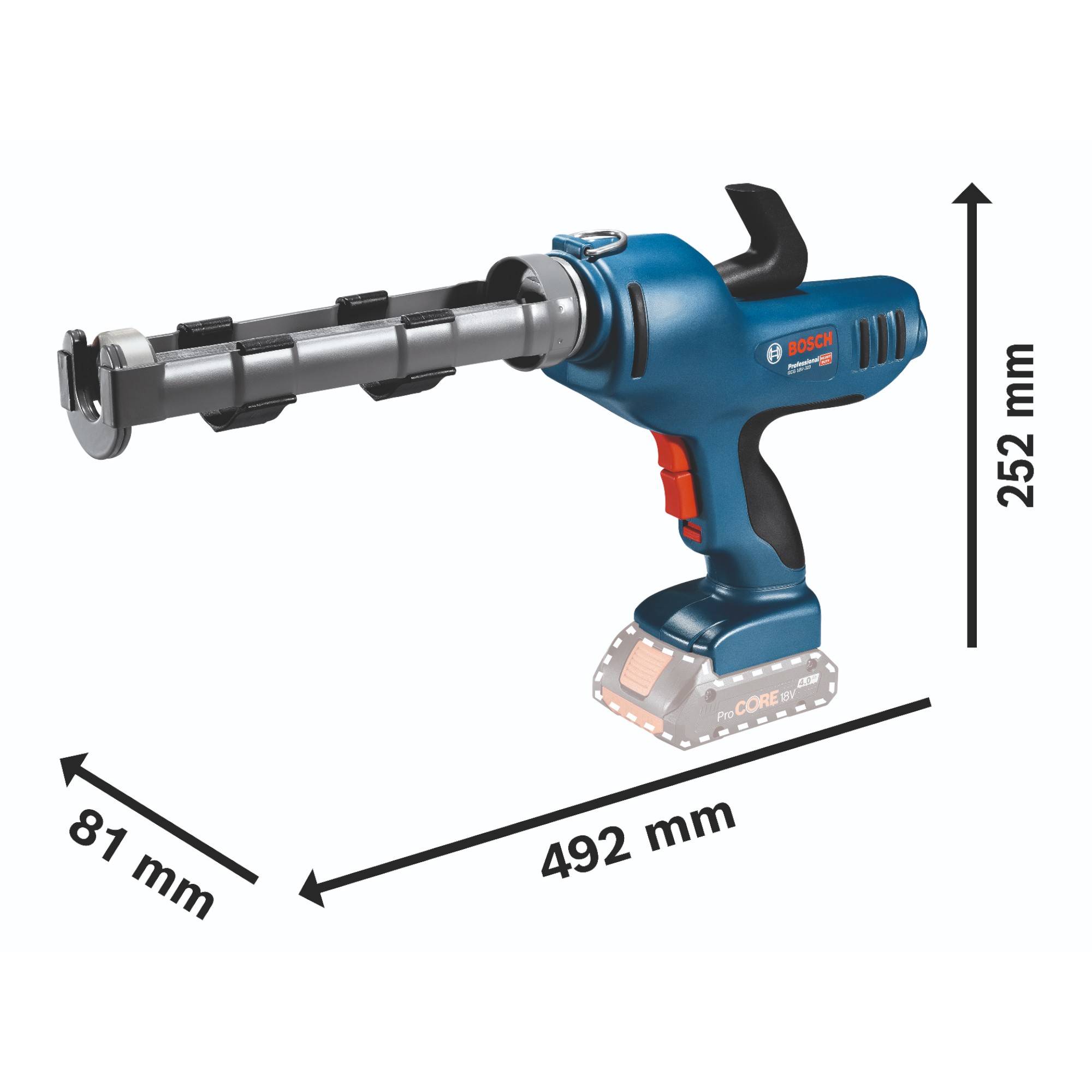 Bosch GCG 18V-310 Professional Akku Kartuschenpresse 18 V 310 ml 3,5 kN + 1x ProCORE Akku 4,0 Ah - ohne Ladegerät-2