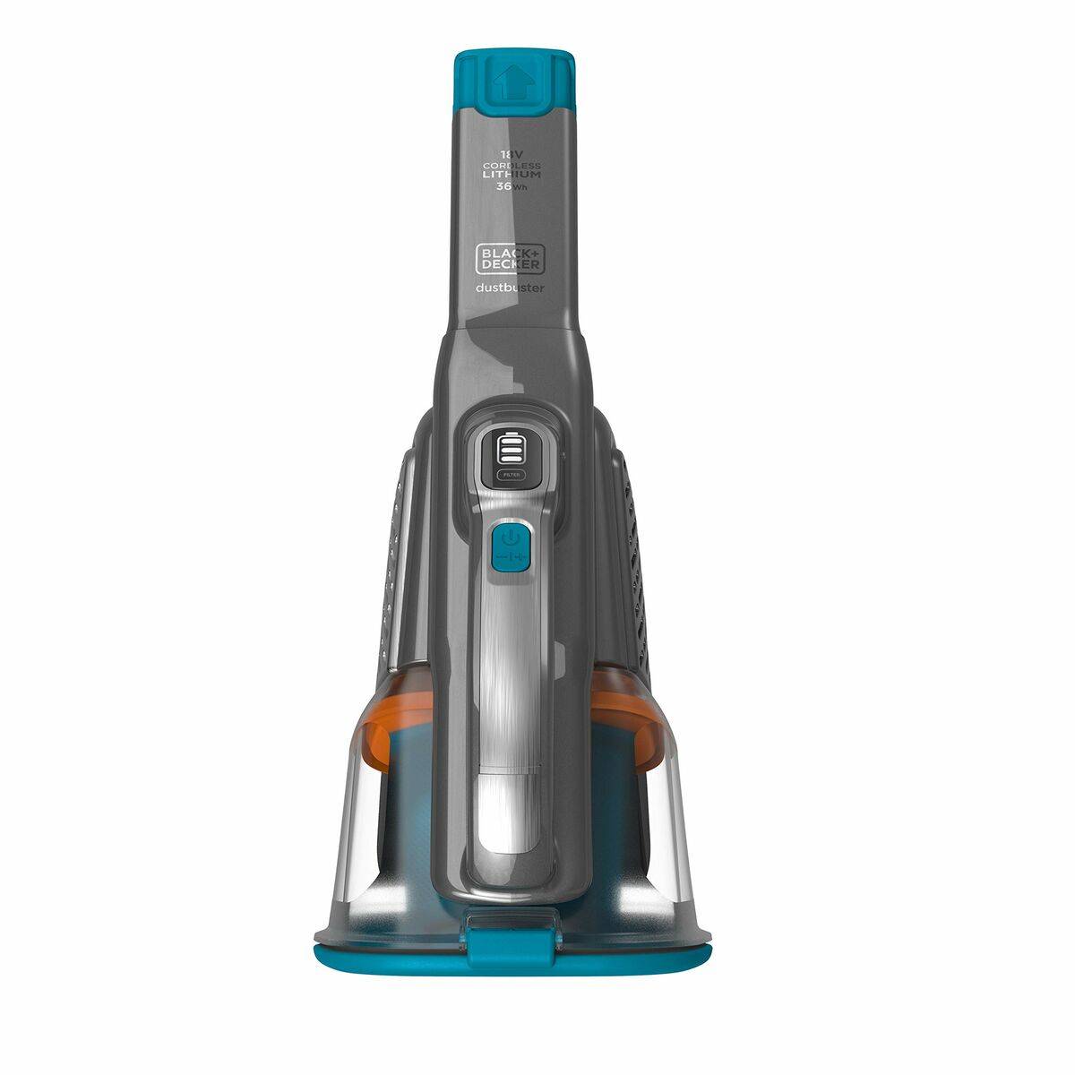 Black & Decker BHHV520BF-QW, Trocken, Zyklonal, Teppich, Harter Boden, Polsterung, Mechanisch, Beutellos, Blau, Silber,-1
