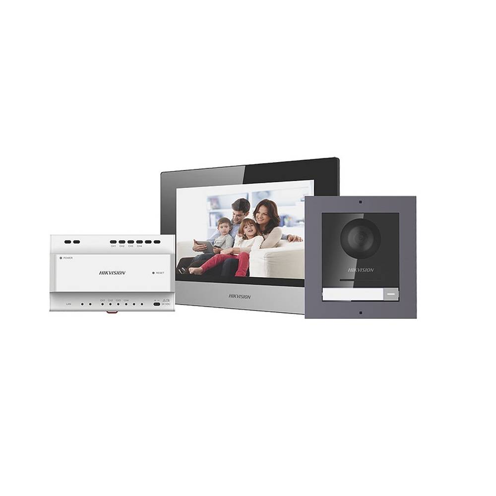 Hikvision DS-KIS702Y Digitales IP-Video-Türsprechanlagen-Kit-0