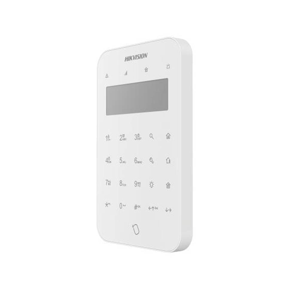 Hikvision DS-PK1-LT-WE AX PRO Tastatur – Drahtlose LCD-Tastatur zum Scharfschalten, Unscharfschalten und Alarmsteuerung-1