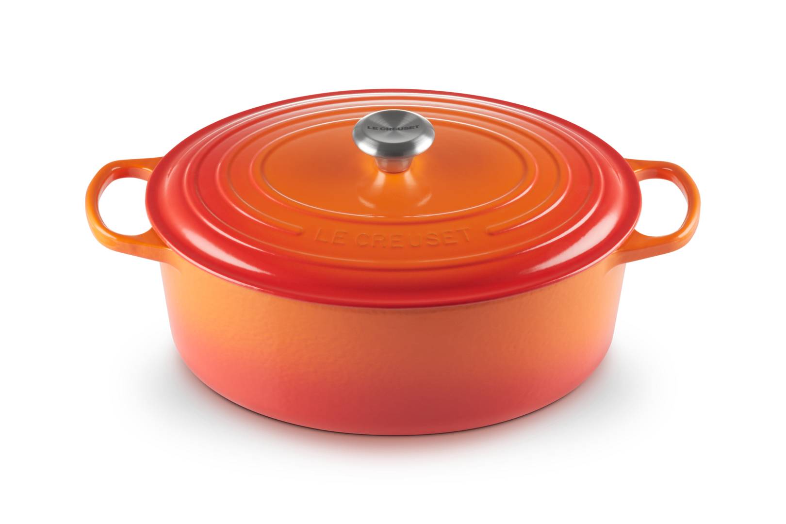 Le Creuset Signature, 7,5 l, Oval, Orange, Eisenguss, Emaille, Orange-1