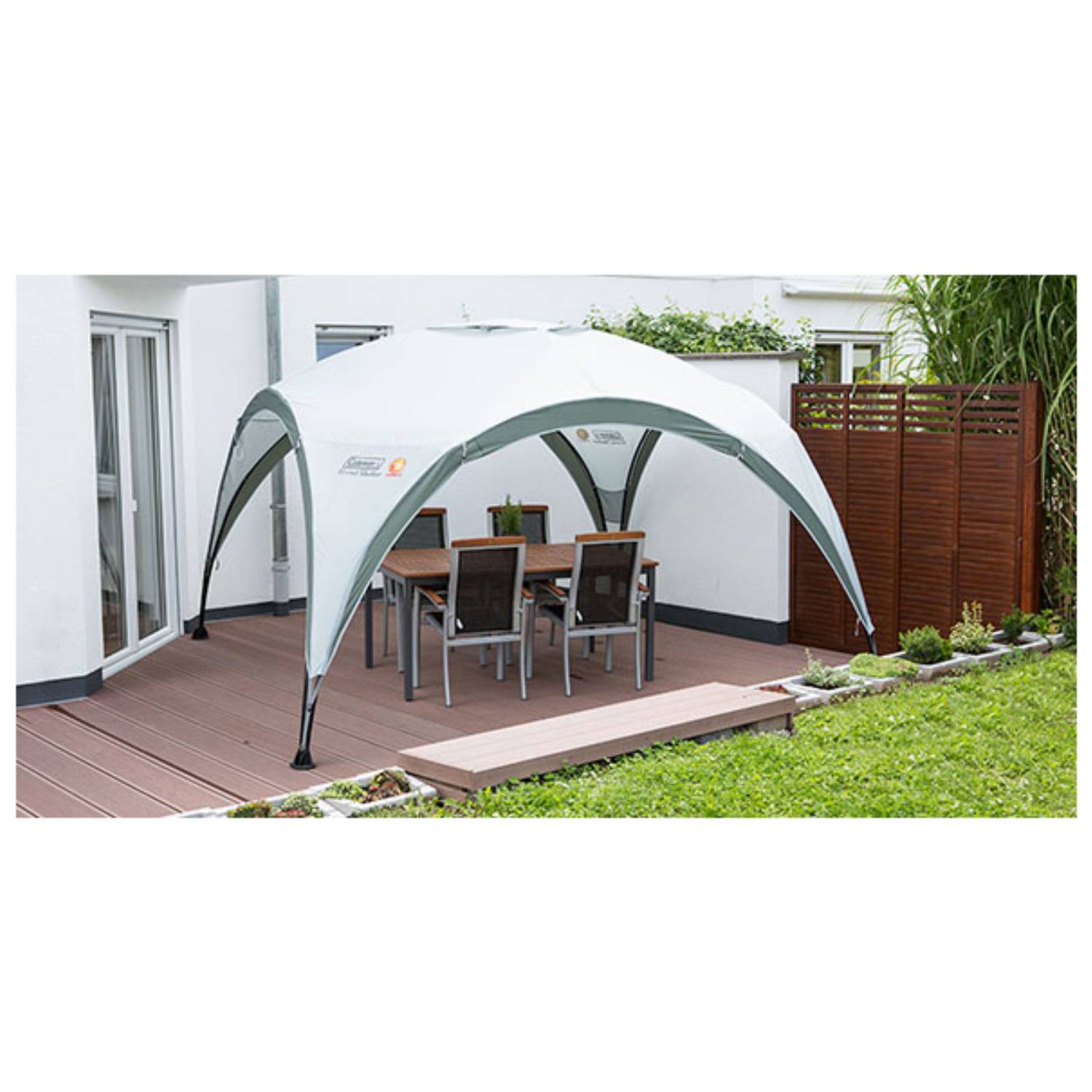 Coleman Event Shelter M, Schutz, Grün, Weiß, Stahl, Polyester, 9 m², 50+-0