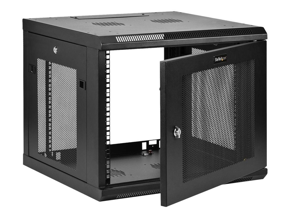 StarTech.com Startech "9U Wall Mount Server Rack Cabinet - 4-Post Adjustable Depth (2"" to 19"")-3