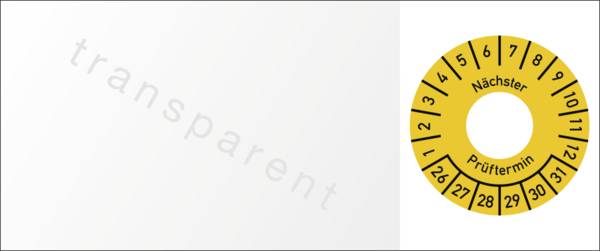 Kabelprüfplakette Nächster Prüftermin 2026-2031, Folie, 60x25 mm, 10 Stück/Bogen