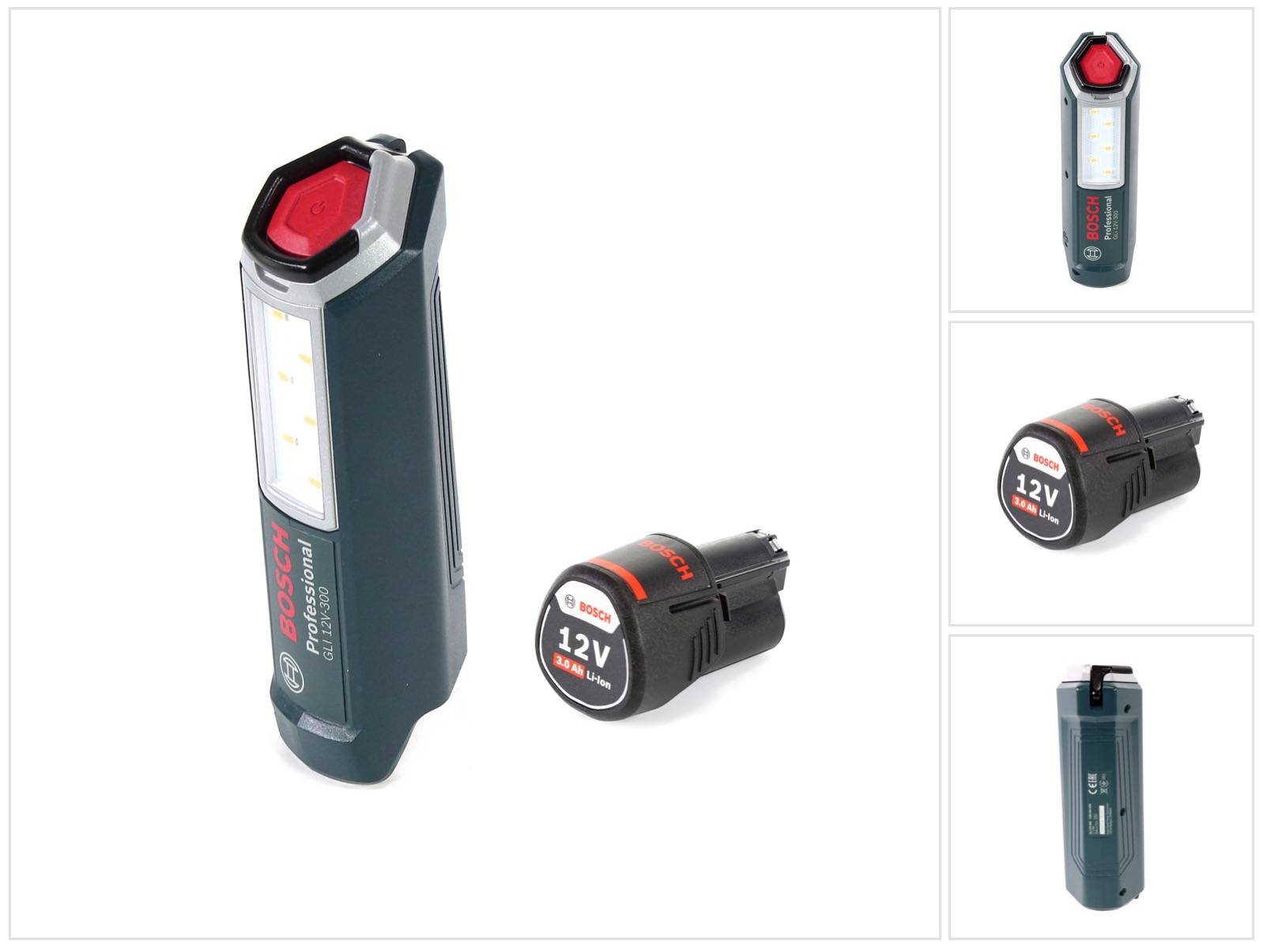 Bosch Professional GLI 12V-300 Akku Lampe + 1x GBA 12 V 3,0 Ah Akku - ohne Ladegerät-0