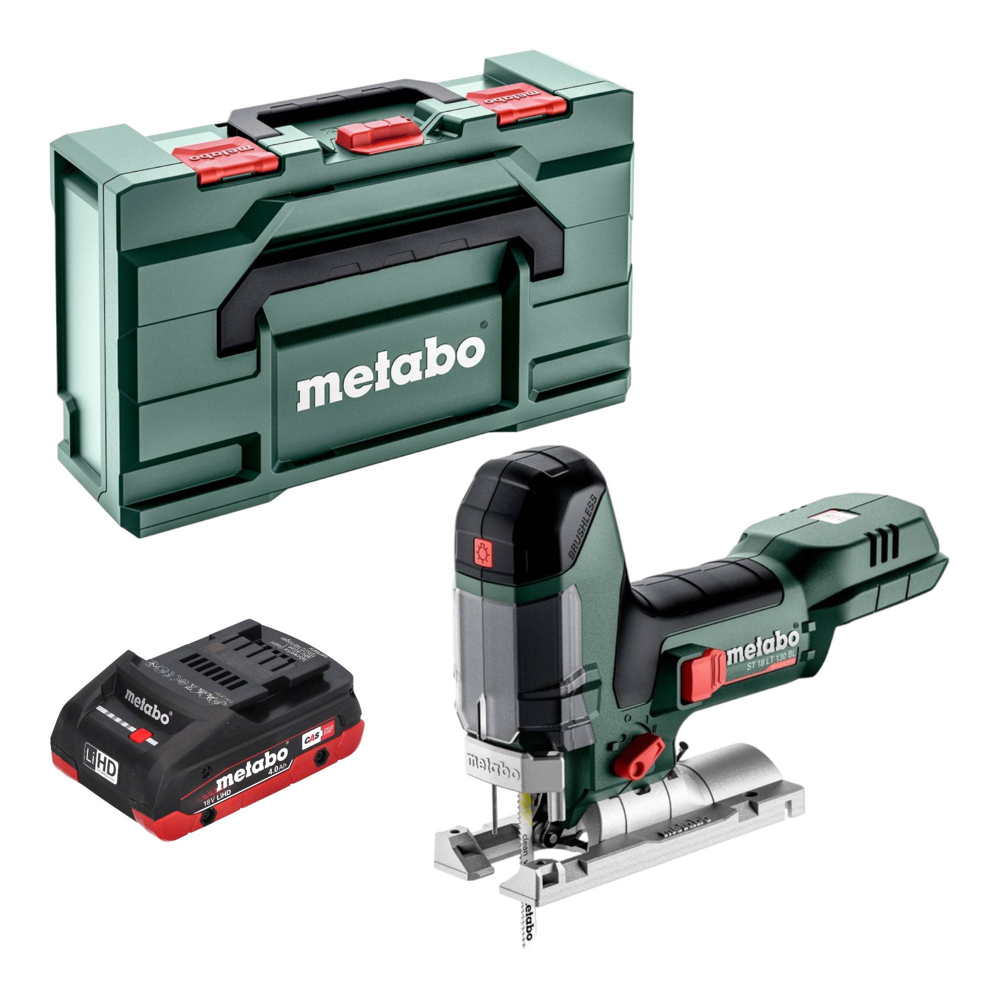 Metabo ST 18 LT 130 BL Akku Stichsäge 18 V 130 mm Brushless + 1x LiHD Akku 4,0 Ah + Metabox - ohne Ladegerät-0