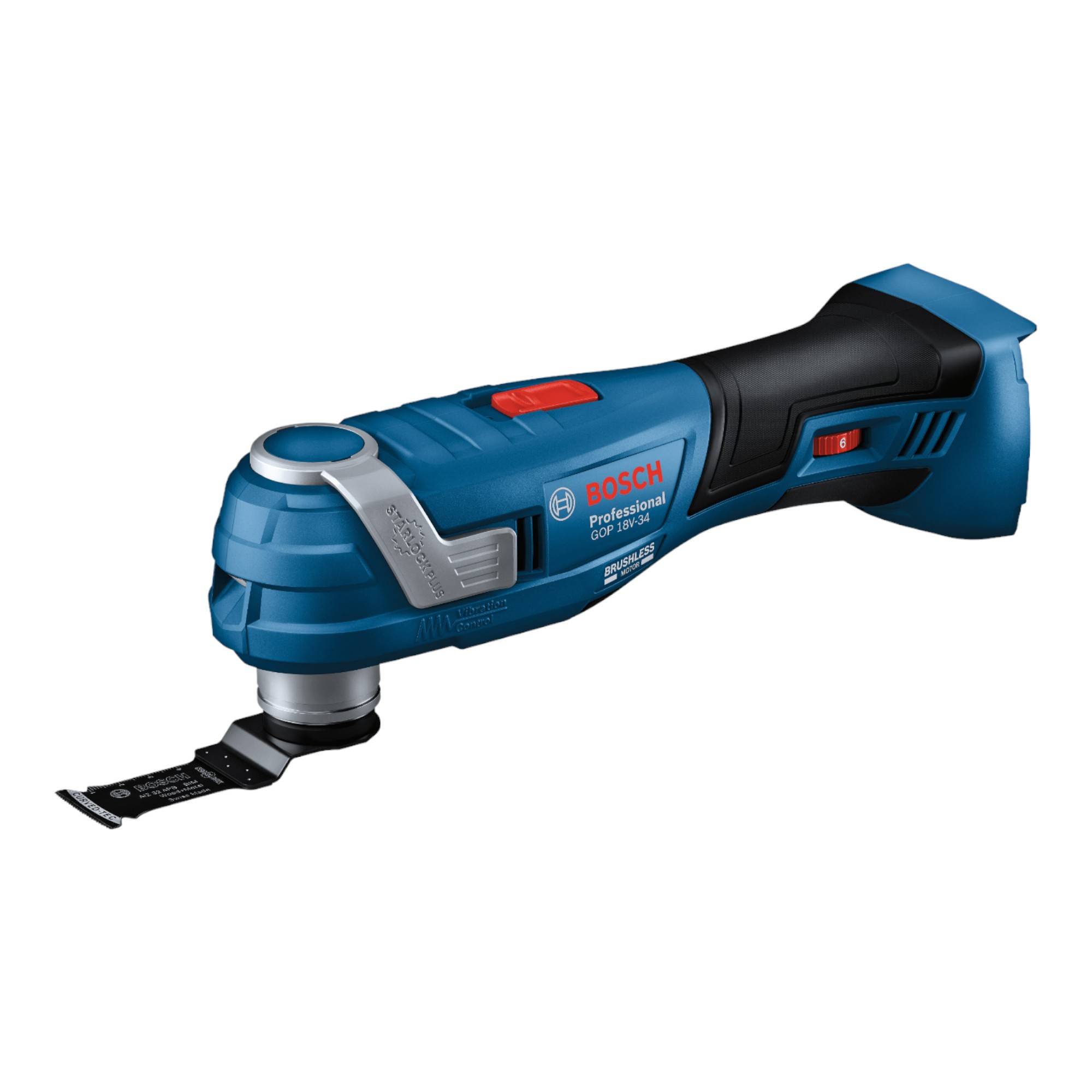 Bosch GOP 18V-34 Professional Akku Multi Cutter 18 V Starlock Plus + 2x Akku 4,0 Ah + Ladegerät + 17 tlg.-1