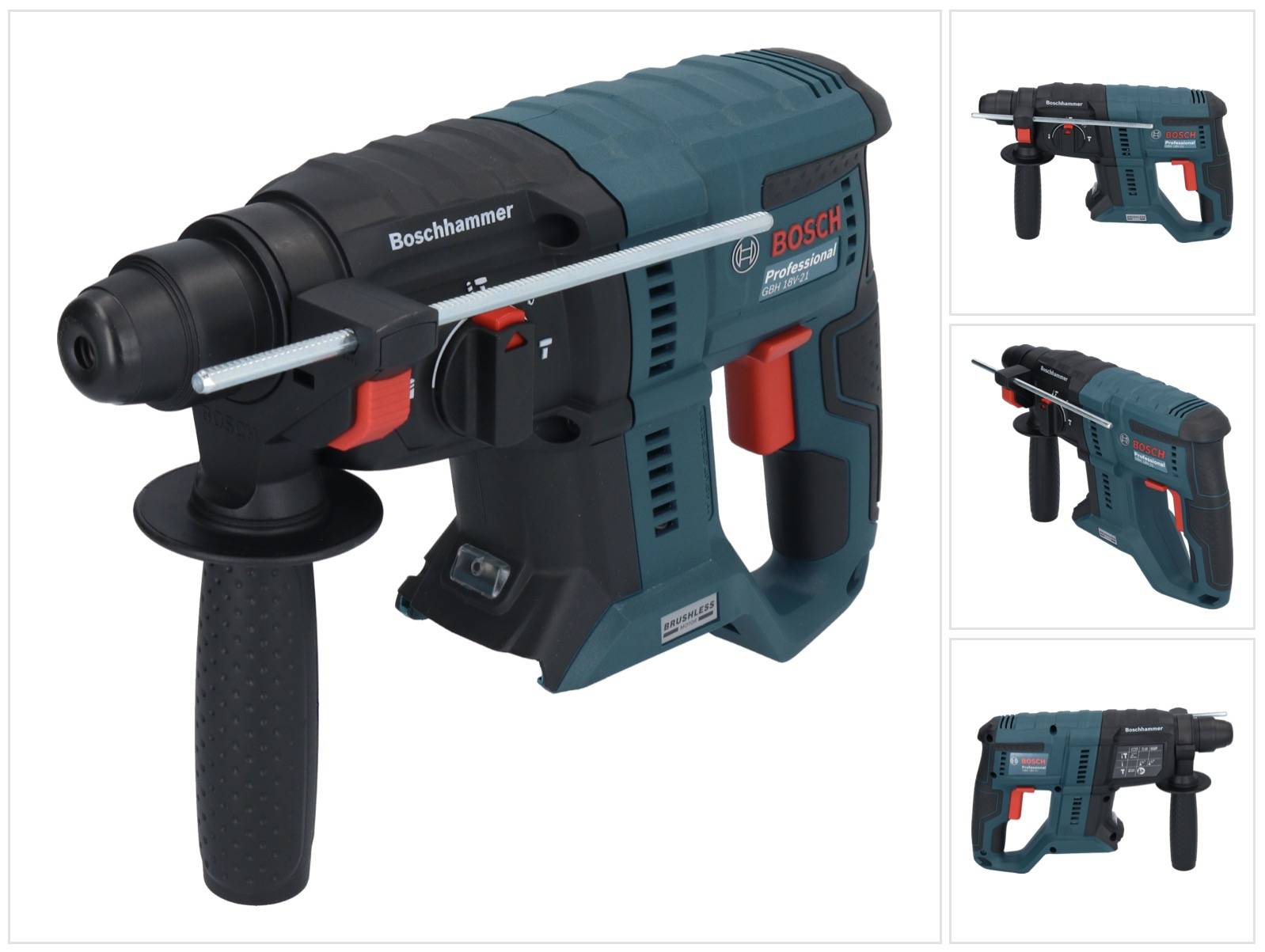 Bosch GBH 18V-21 Professional Akku Bohrhammer 18 V 2,0 J SDS plus ( 0611911100 ) Brushless Solo-0