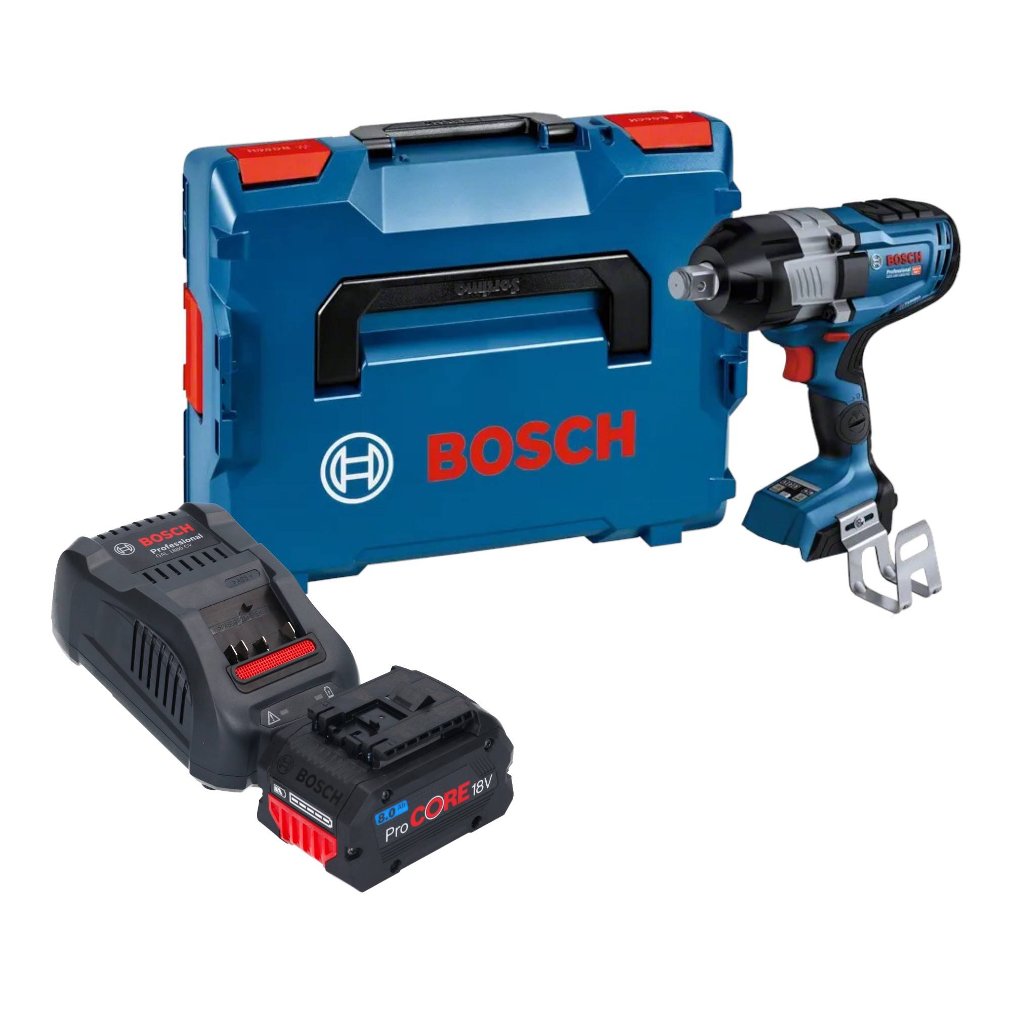 Bosch GDS 18V-1600 HC Professional Akku Schlagschrauber 18 V 1600 Nm 3/4'' BITURBO Brushless + 1x ProCORE Akku 8,0-0