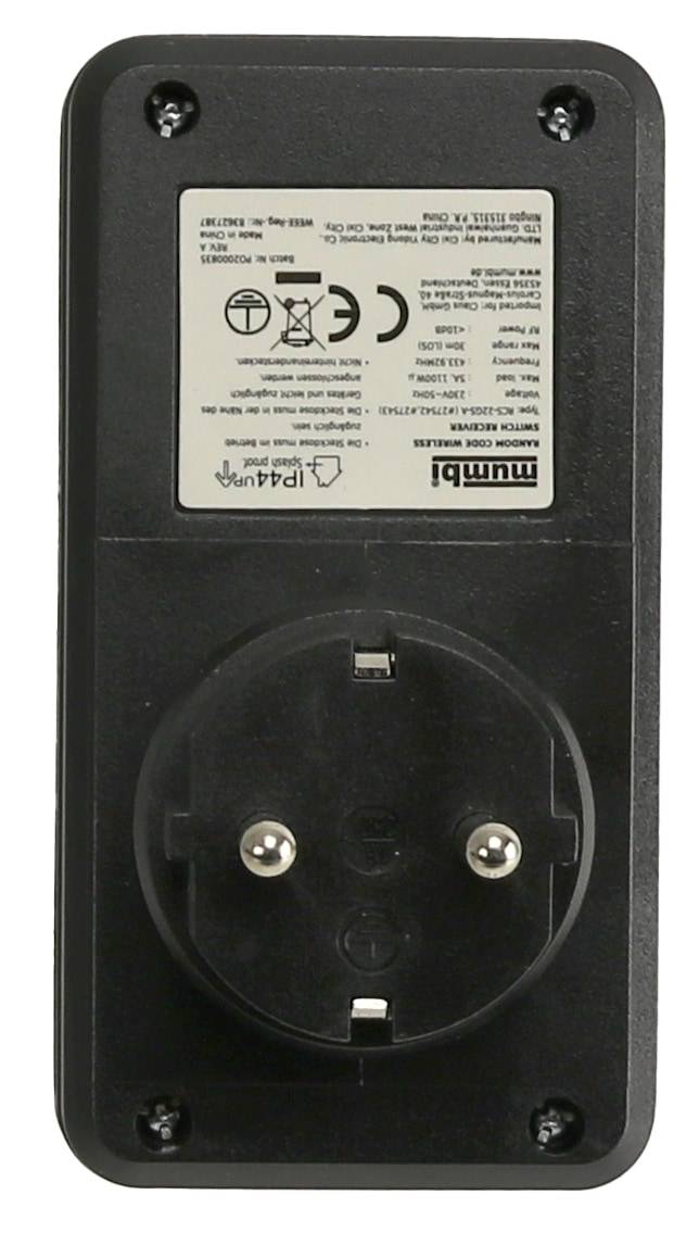 MUMBI Funksteckdosen-Set 24279, schwarz, Outdoor, 2 Steckdosen-4