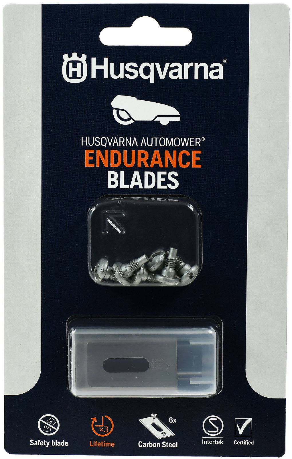 Langloch Ersatz-Messer-Klingen langlebig 6er Blister Endurance Messer kompatibel mit Husqvarna Autom-0
