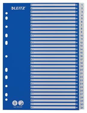 Plastikregister Zahlen