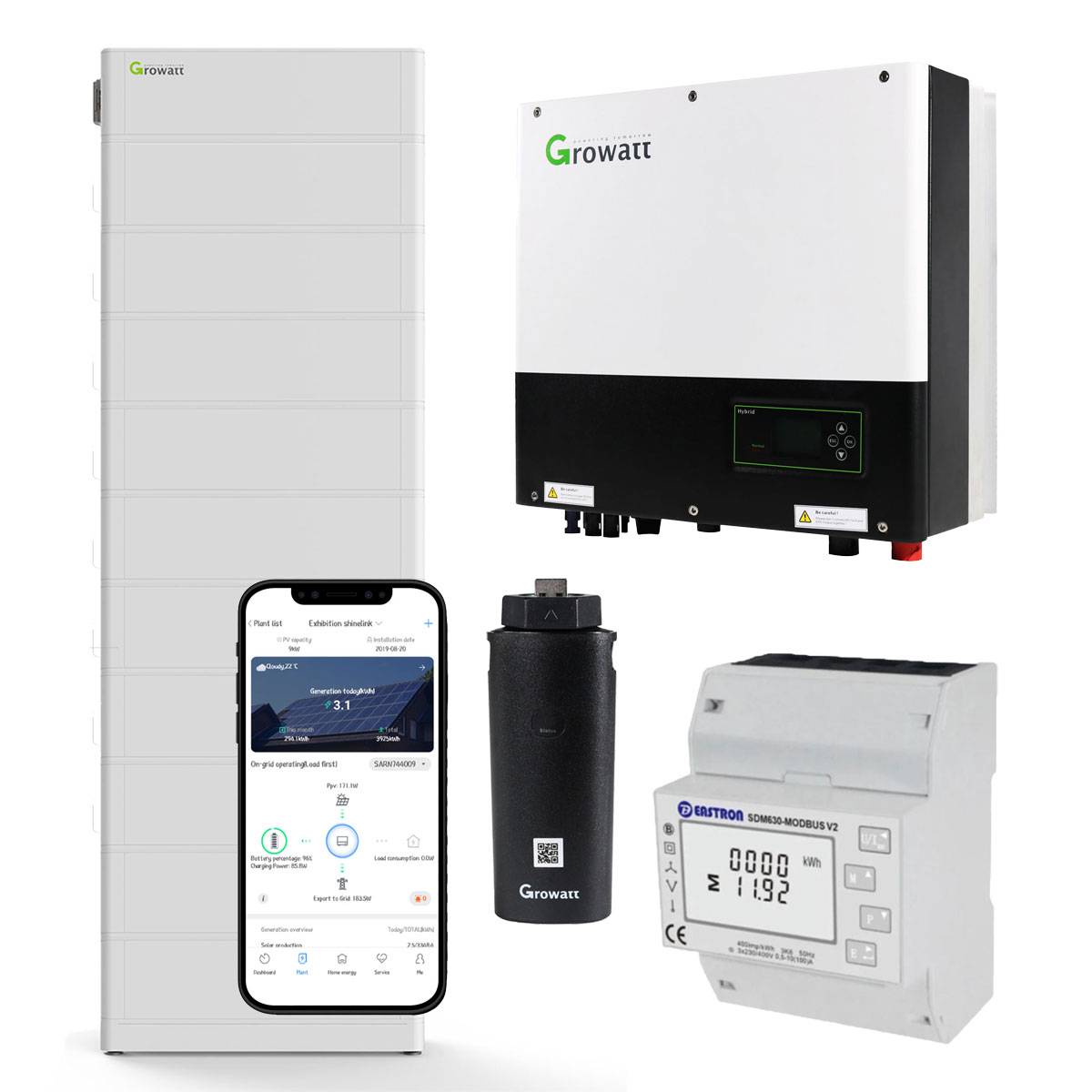 Growatt SPH10000TL3-BH-UP 10kW Hybrid Wechselrichter mit 25.6kWh Solarspeicher-Set-2