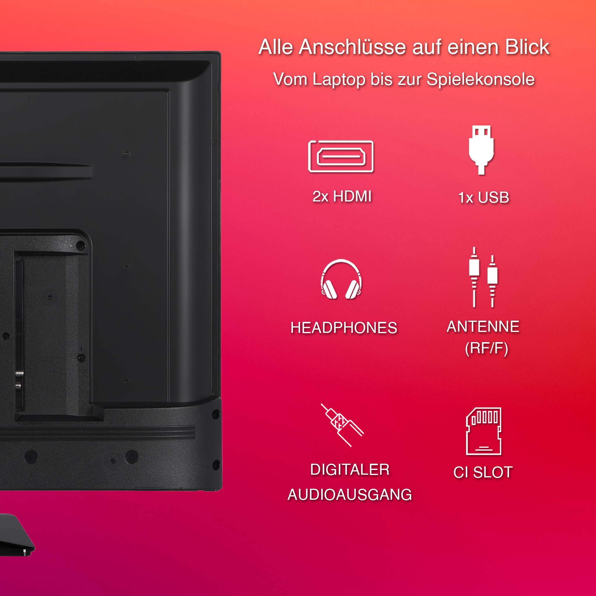 Telefunken XF32N750M Fernseher 32 Zoll Full HD Auflösung, LED TV mit Triple-Tuner, schwarz (2026)-2