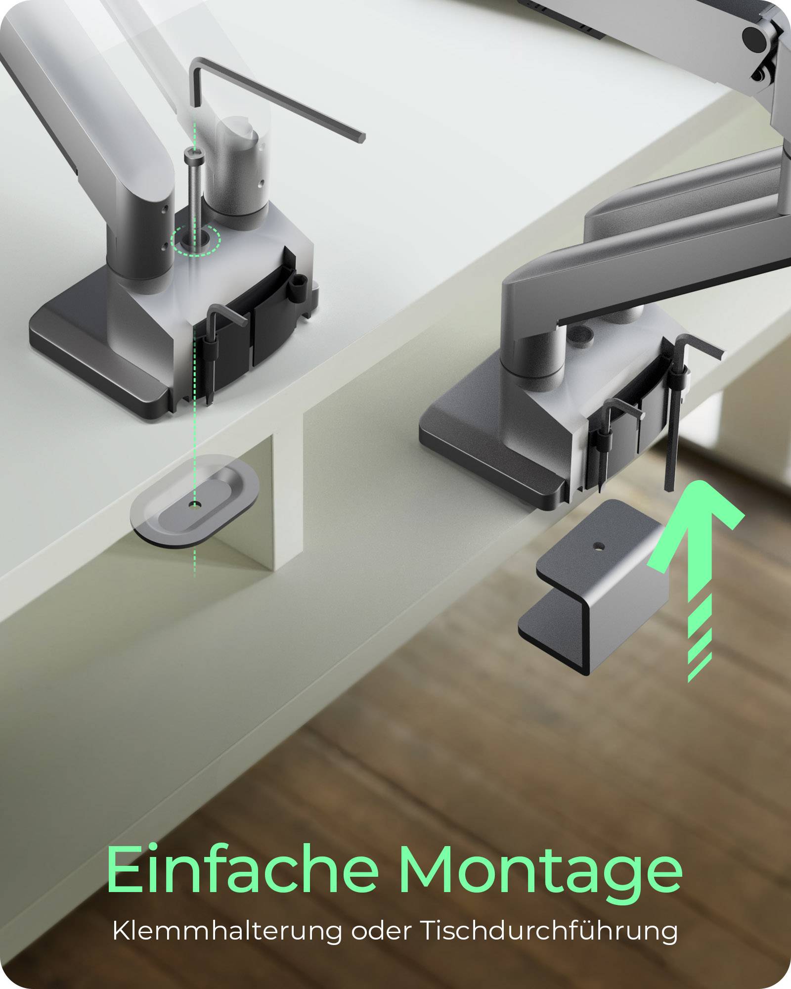 IB-MS524-T, Monitorständer mit Tischhalterung für zwei Monitore bis zu 32" (81 cm)-2