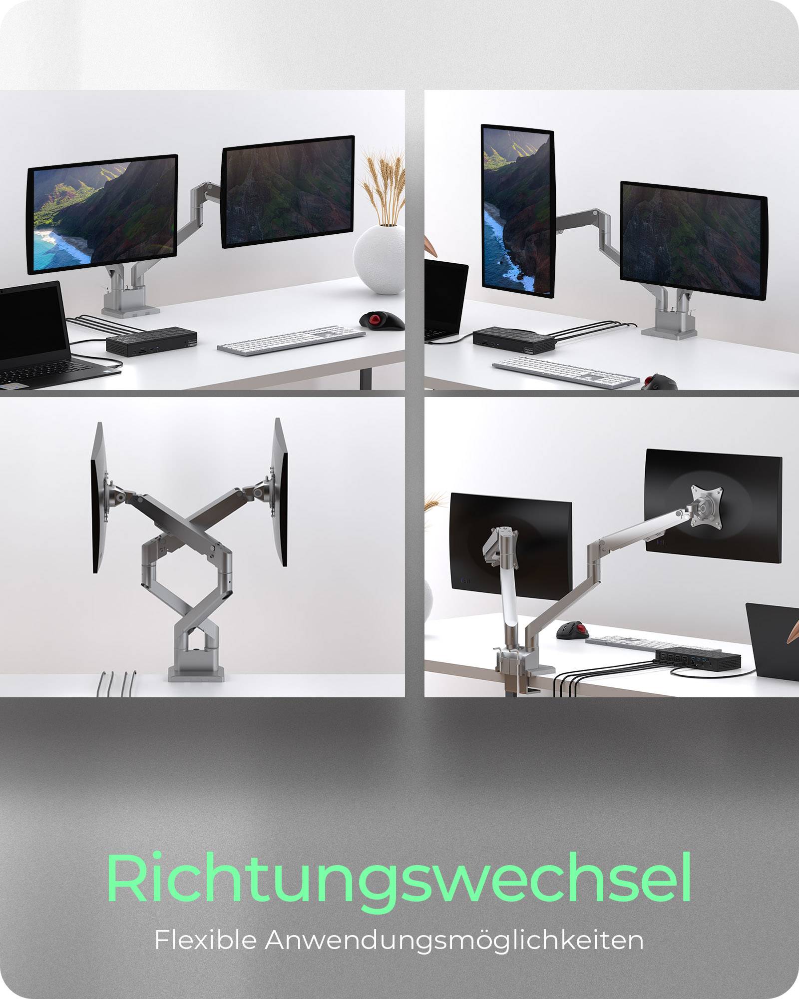 IB-MS524-T, Monitorständer mit Tischhalterung für zwei Monitore bis zu 32" (81 cm)-3