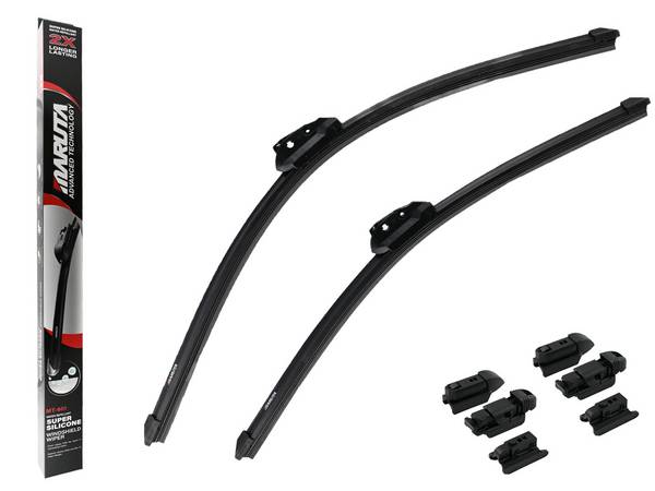 MARUTA Lotus Perl-Effekt Scheibenwischer SET 550 mm / 525 mm (550mm / 530mm) - universal - vorne, Aero-dynamik