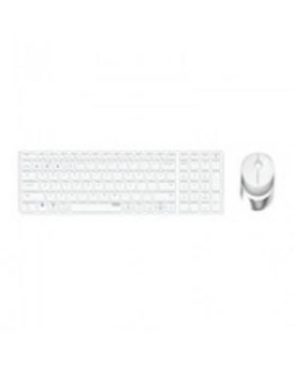 Rapoo 9750M, RF Wireless + Bluetooth, Scherenschlüsselschalter, QWERTZ, Weiß, Maus enthalten