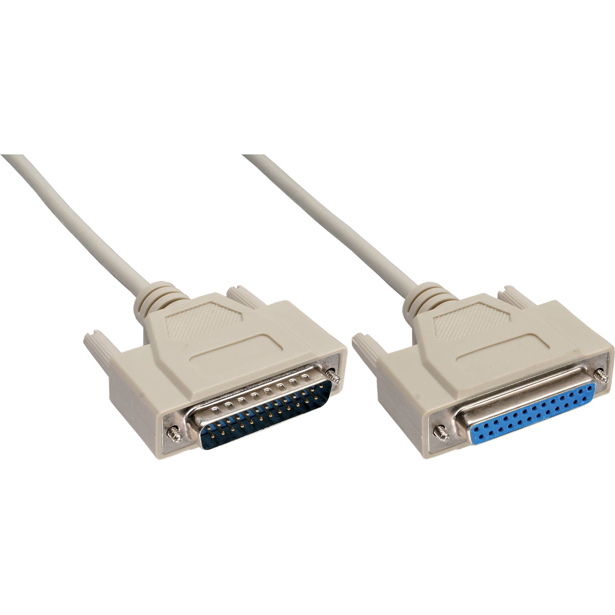 InLine® Serielle Verlängerung, 25pol Stecker / Buchse, vergossen, 1:1, 5m-0