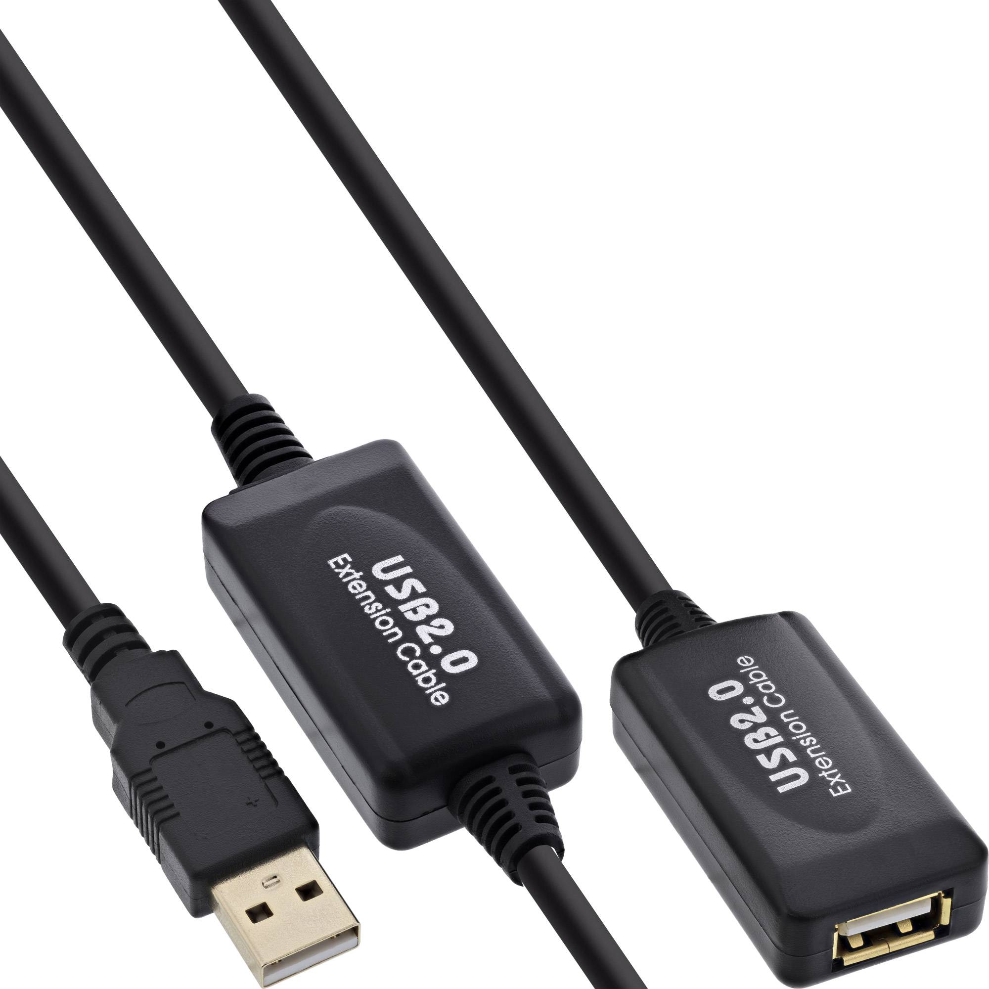 InLine® USB 2.0 Aktiv-Verl., mit Signalverstärkung "Repeater", ST A / BU A, 25m-0