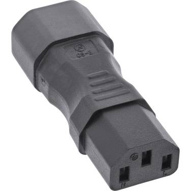 InLine® Netzadapter IEC 60320 C14 / C13, 3pol Kaltgeräte