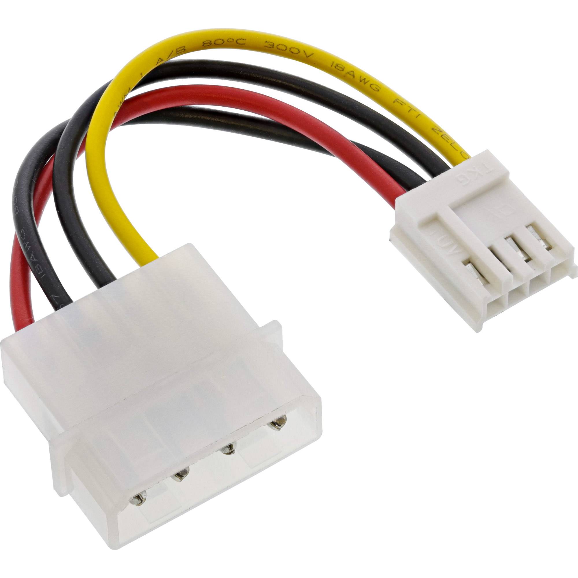InLine® Stromadapter, 13,34cm (5,25") Buchse zu 8,89cm (3,5") Stecker, 0,06m-0