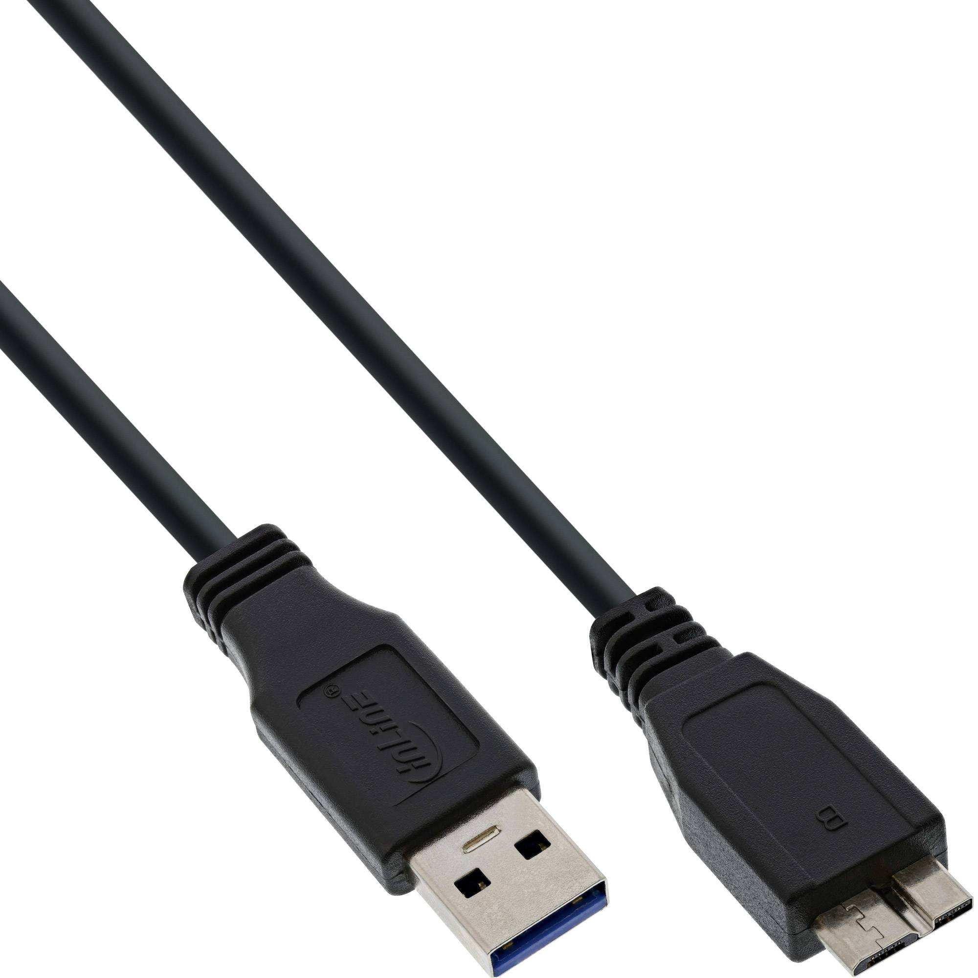 InLine® USB 3.2 Gen.1 Kabel, A an Micro B, schwarz, 5m-0