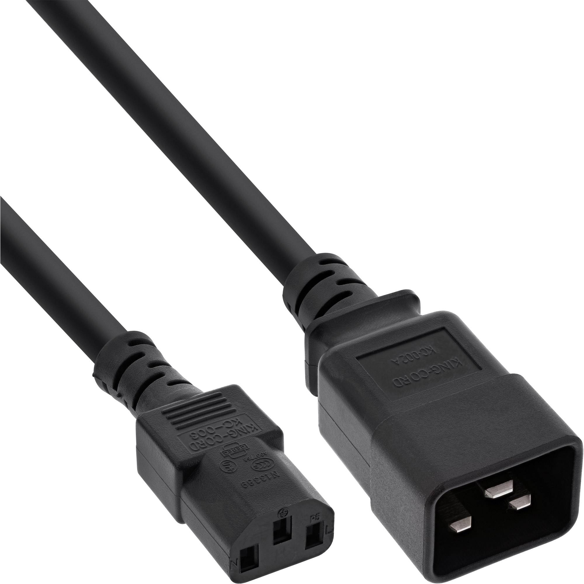 InLine® Netz Adapterkabel, IEC 60320 C20 auf C13, max.10A, 2m-0