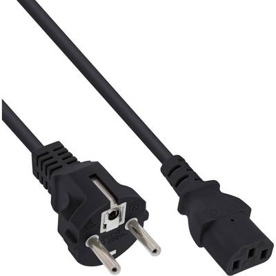 InLine® Netzkabel, Schutzkontakt gerade auf Kaltgerätestecker C13, 1,8m, schwarz-0