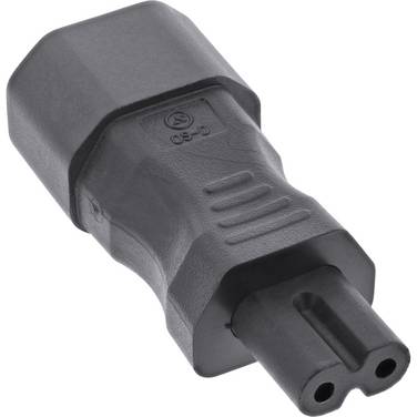 InLine® Netzadapter IEC 60320 C14 / C7, 3pol Kaltgeräte zu 2pol