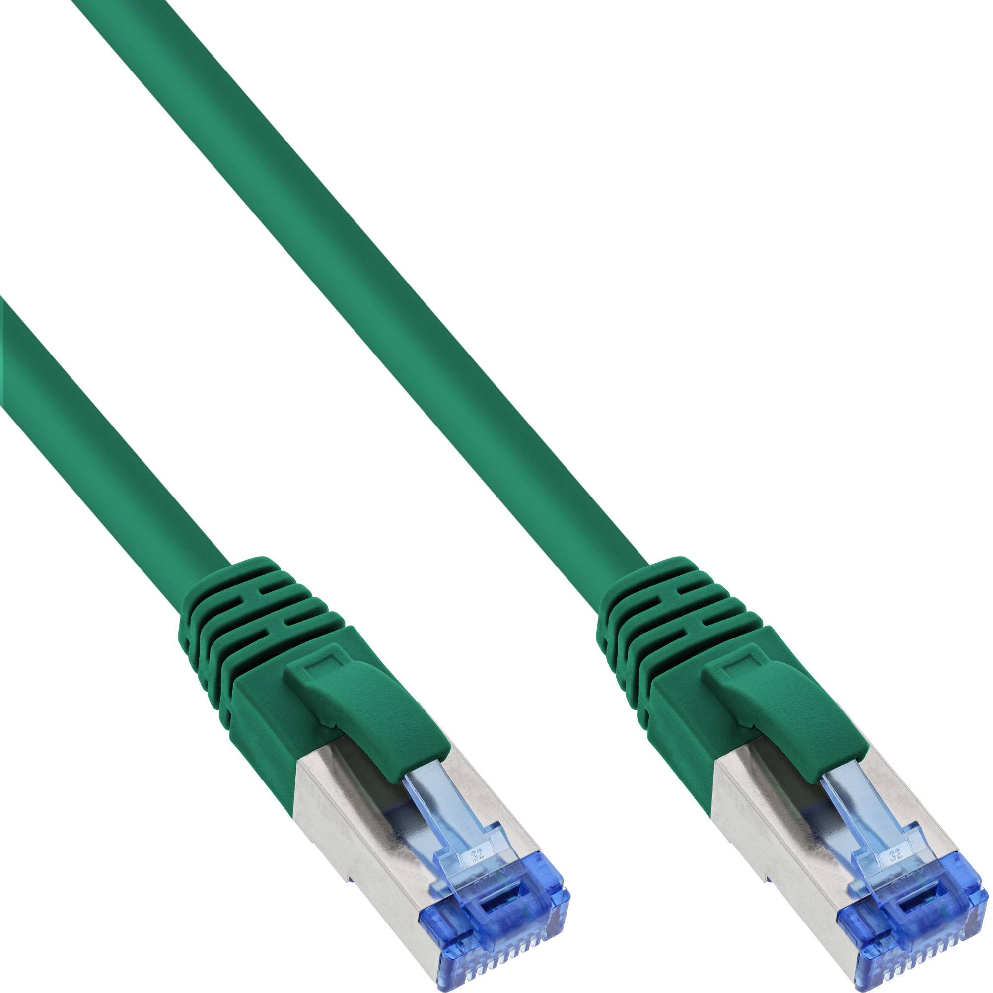 InLine® Patchkabel, S/FTP (PiMf), Cat.6A, halogenfrei, grün, 5m-0