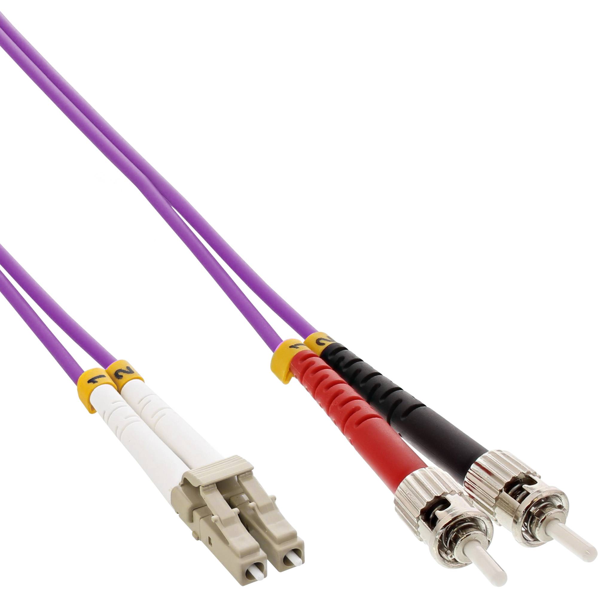 InLine® LWL Duplex Kabel, LC/ST, 50/125µm, OM4, 5m-0