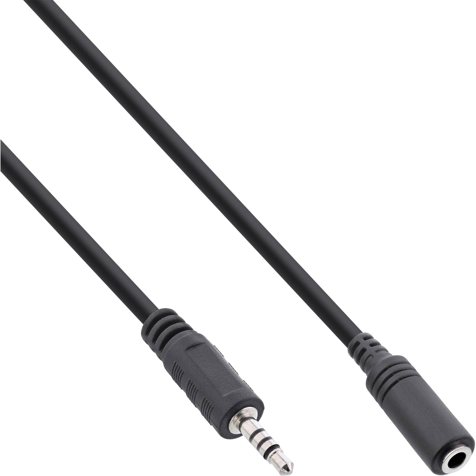 InLine® Klinken Adapterkabel 4pol. 2,5mm Stecker -> 4pol. 3,5mm Buchse, 5m-0