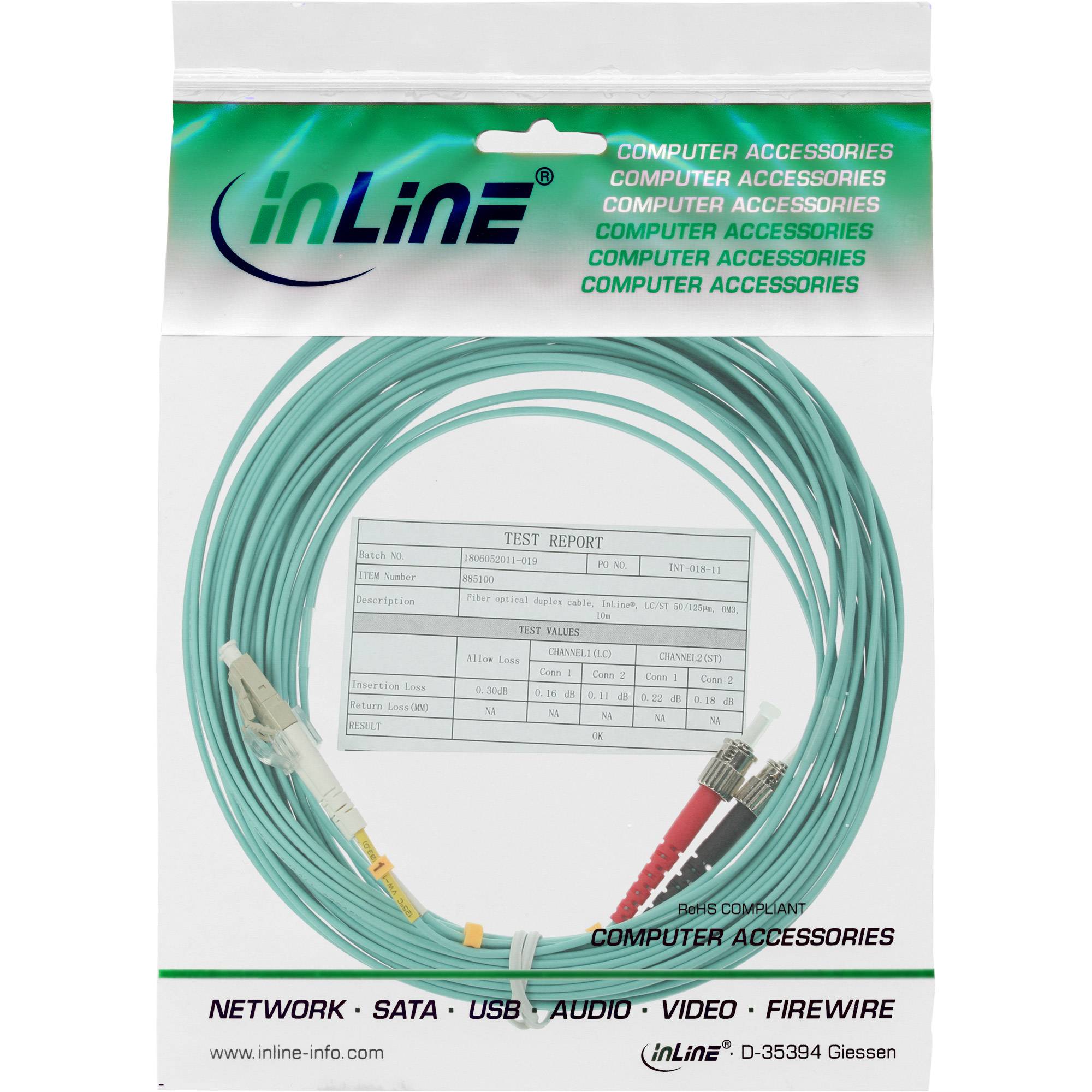 InLine® LWL Duplex Kabel, LC/ST, 50/125µm, OM3, 3m-1
