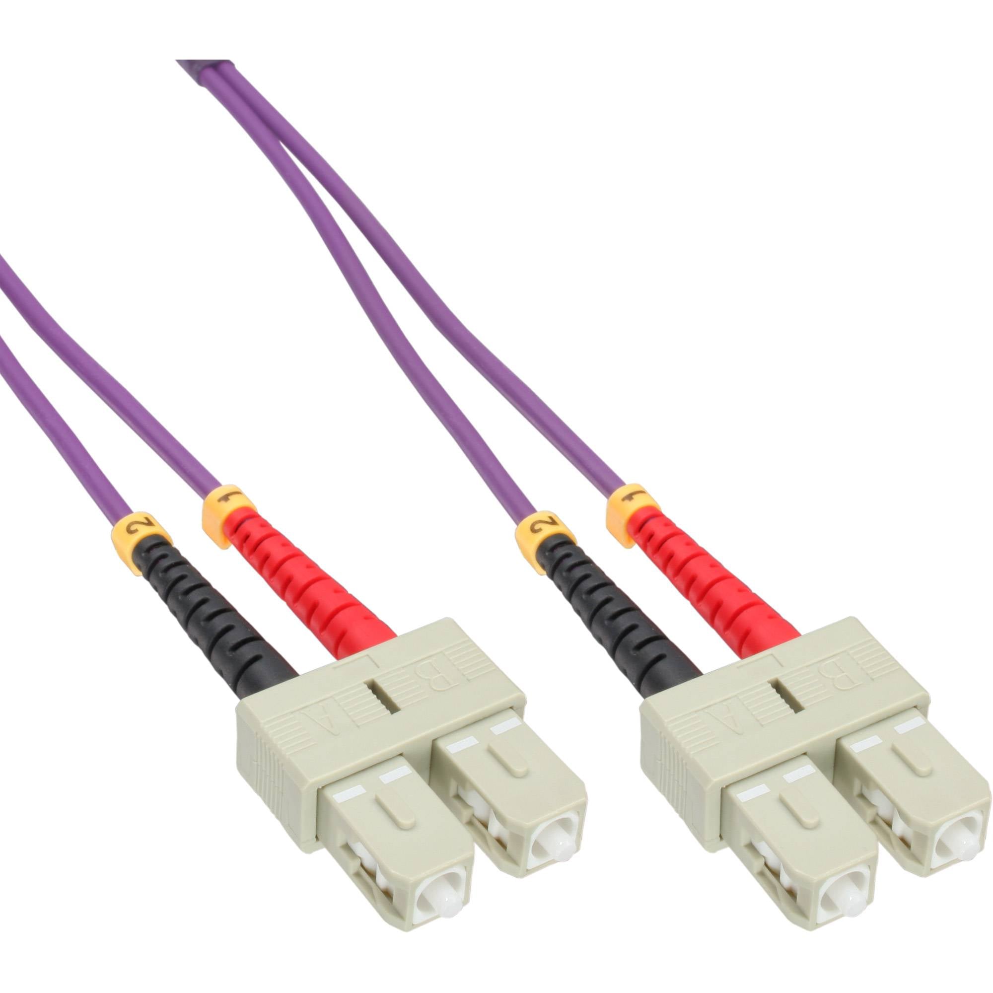 InLine® LWL Duplex Kabel, SC/SC, 50/125µm, OM4, 2m-0