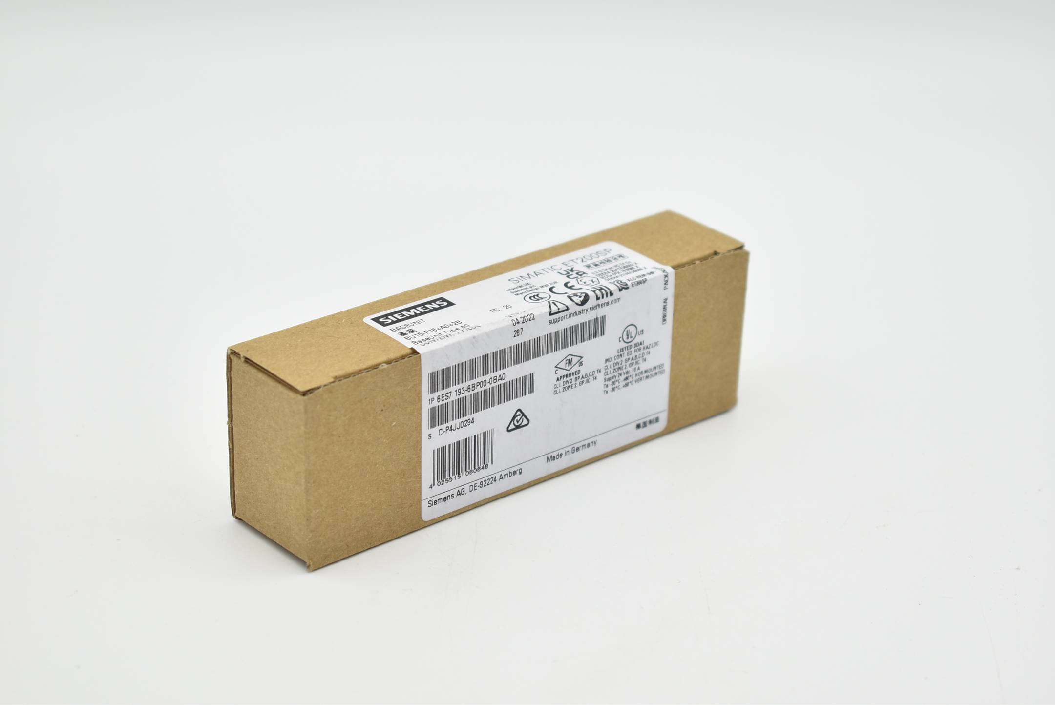 Siemens simatic ET200SP BU15 6ES7 193-6BP00-0BA0 ( 6ES7193-6BP00-0BA0 )-0