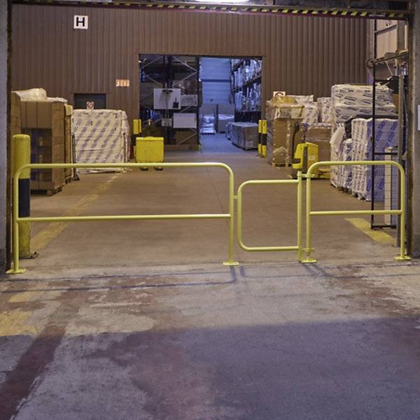 Sicherheitstür für Schutzbarriere verzinkt und pulverbeschichtet. Etablissements Mottez & Cie SA 79715149-1