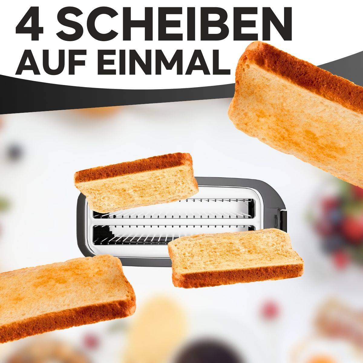TA 3802 schwarz-matt 4 Scheiben-Langschlitztoaster-1