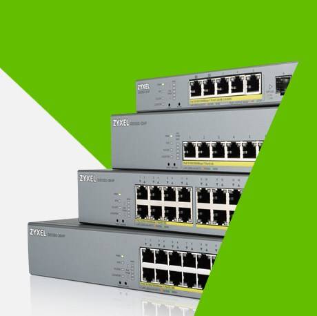 ZYXE GS1350-6HP-EU0101F 6-Port managed CCTV PoE Switch long range 60W m.1Jahr Ne-4