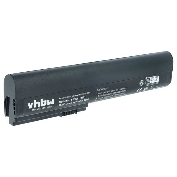 vhbw Akku Ersatz für HP QK644AA | HSTNN-XB2L, SX03031, SX03, QK645UL, QK645AA, QK644UT für Notebook (4400 mAh, 11,1 V