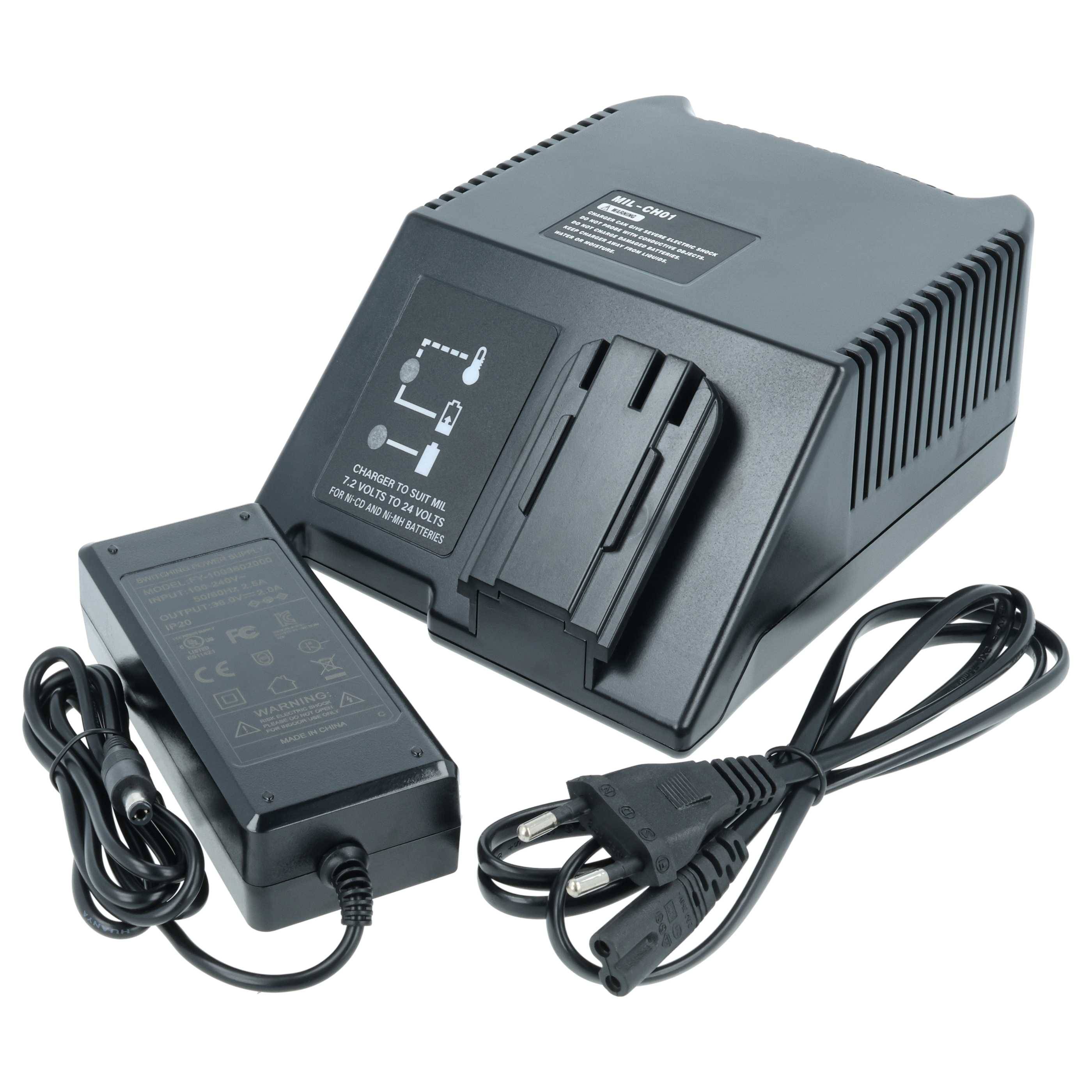 vhbw Ladegerät kompatibel mit AEG B12 | Battery Light PL Option, 2000 Werkzeug - 120W-0