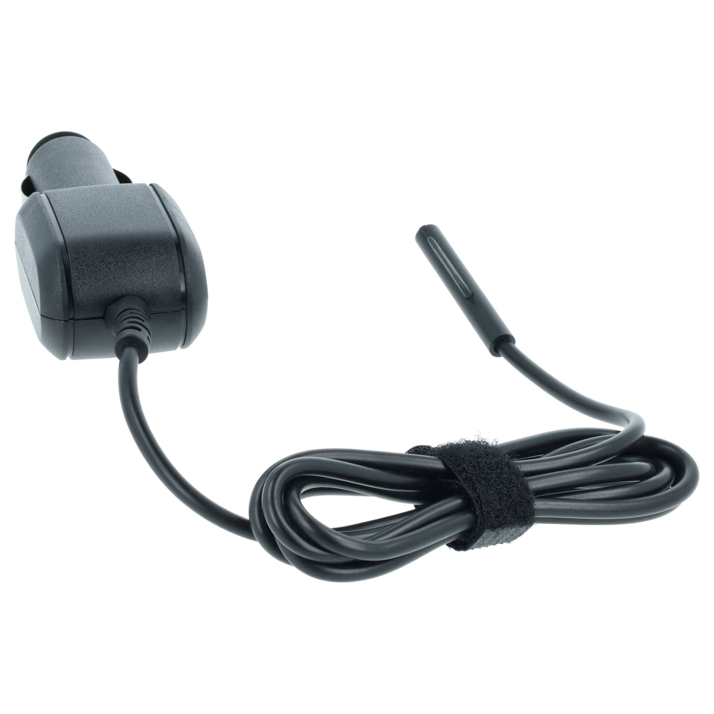 vhbw KFZ-Ladekabel kompatibel mit Microsoft Surface Studio 2 Notebook | Tablet - 12V Ladegerät Schwarz 2.58 A-2