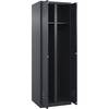 Schwarz-Weiß-Spind Classic PLUS Trennwand mittig 1 Abteil grau HxB 1850 x 600 mm mit Bodengleitern
